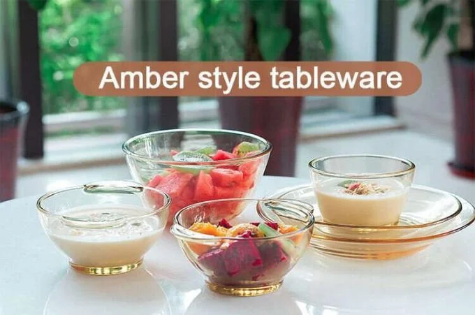 IKOO Amber Color High Borosilicate Glass Casserole with 1400ml-3000ml Capacity and -40℃ to 560℃ Temperature Range 0