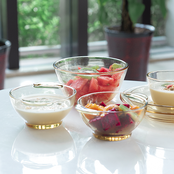 IKOO Round Amber Color High Borosilicate Glass Casserole Dish with Lid