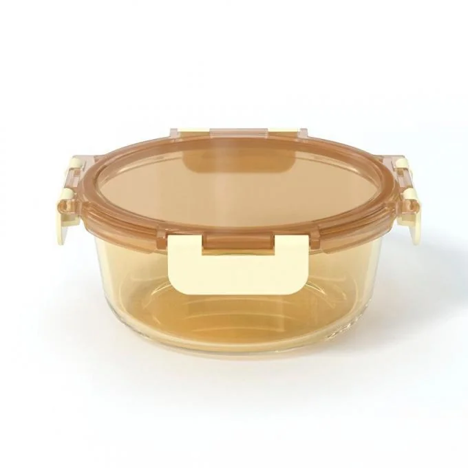 IKOO Amber Glass Food Storage Box with High Borosilicate Glass Airtight and Leakproof Lids in Multiple Capacities 2