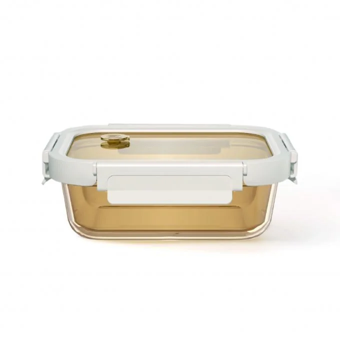 IKOO Amber Glass Food Storage Box with High Borosilicate Glass Airtight and Leakproof Lids in Multiple Capacities 0