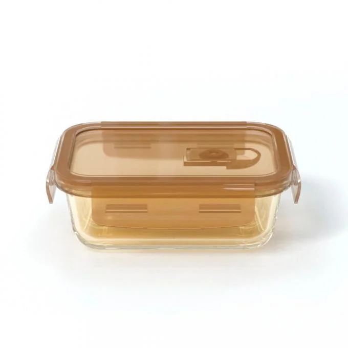 IKOO Amber Glass Food Storage Box with High Borosilicate Glass Airtight and Leakproof Lids in Multiple Capacities 1