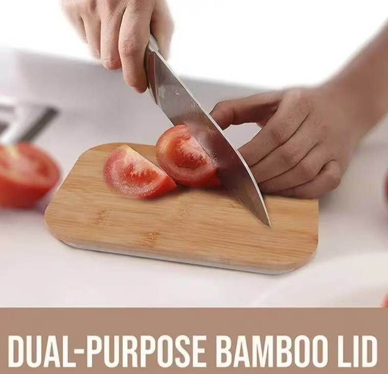BPA Free Glass Meal Prep Food Storage Containers with Bamboo Lid