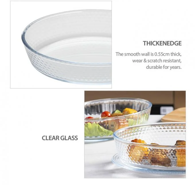 IKOO Borosilicate Glass Baking Dish with Vented Lid 800ml-3600ml Freezer Safe and Transparent 2
