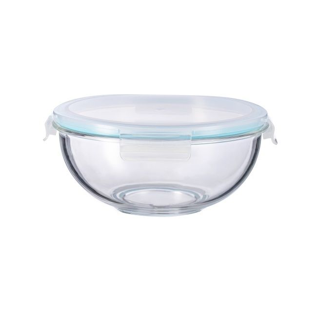 IKOO Borosilicate Glass Mixing Bowl with PP Lid 180ml to 3500ml