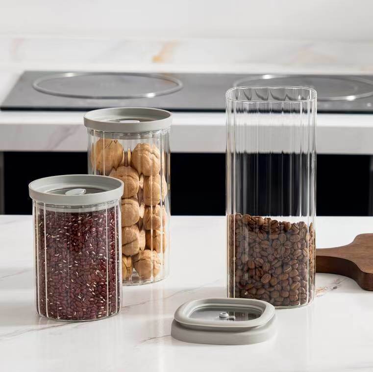 IKOO BPA Free Dishwasher Safe Airtight Glass Canister with Tempered Glass Lid