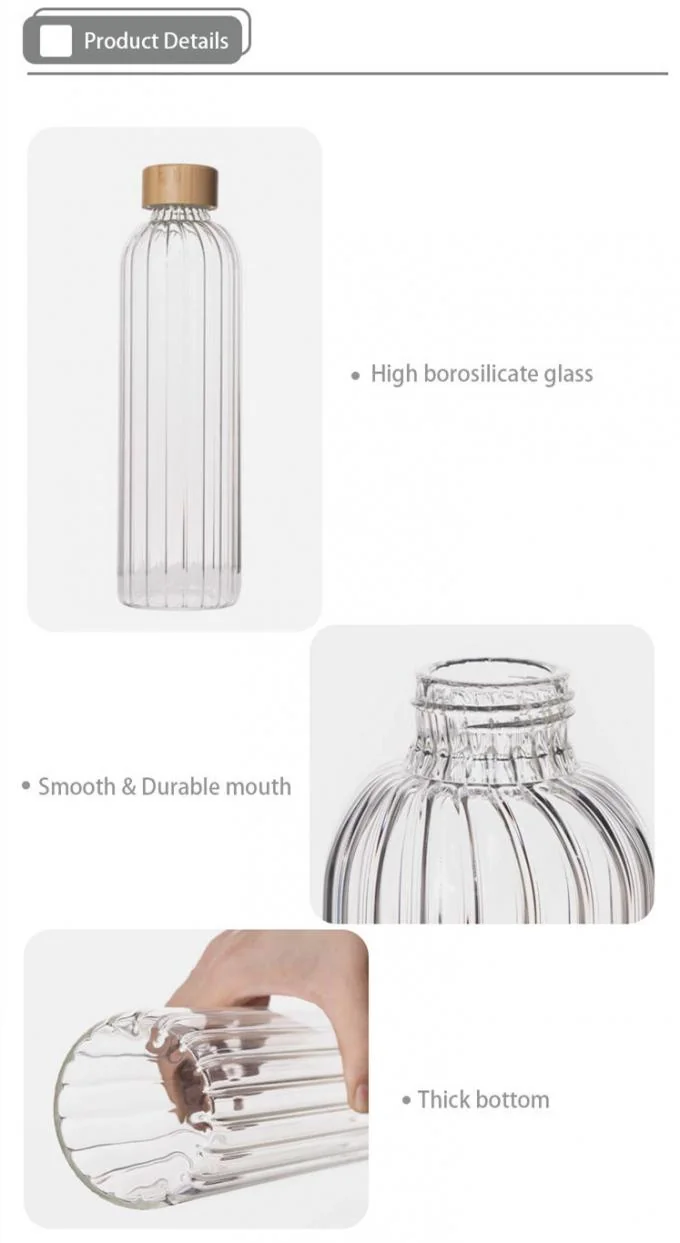 IKOO BPA-Free Reusable Glass Water Bottle with Leak-proof Airtight Lid and Dishwasher Safe Borosilicate Glass Bottle for Gym and Office 1