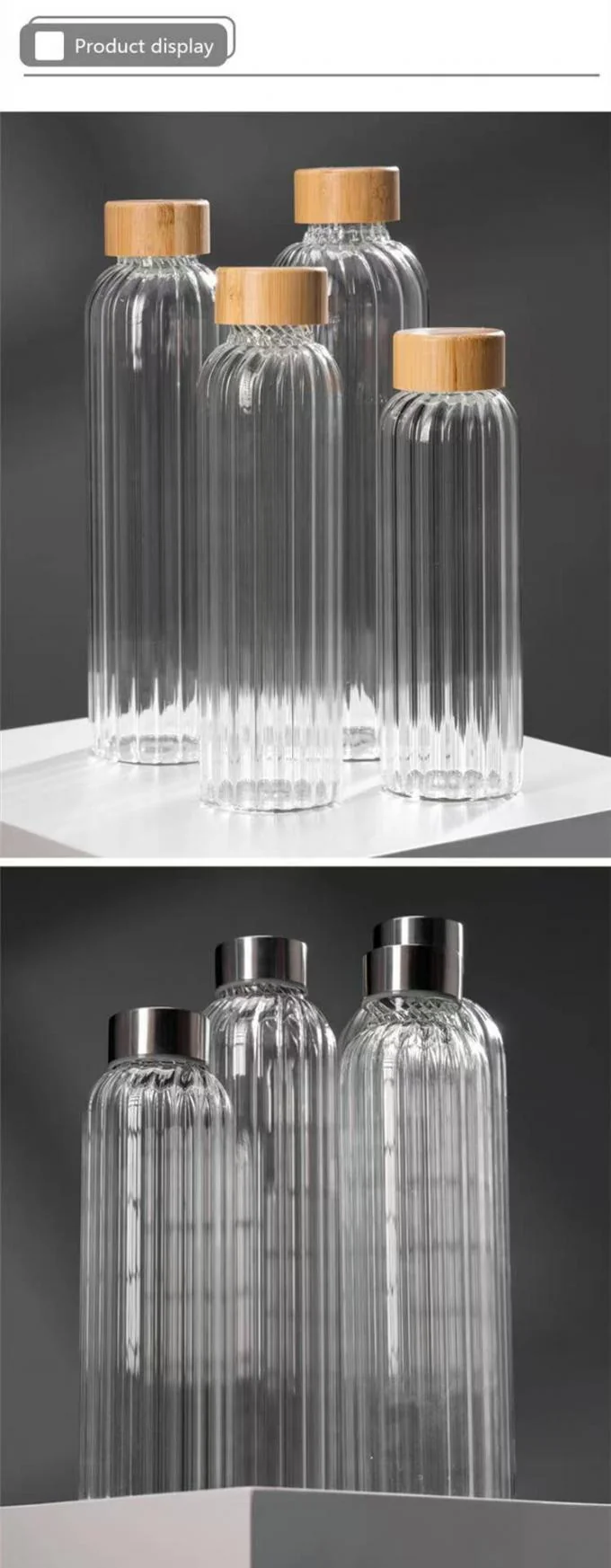 IKOO BPA-Free Reusable Glass Water Bottle with Leak-proof Airtight Lid and Dishwasher Safe Borosilicate Glass Bottle for Gym and Office 2