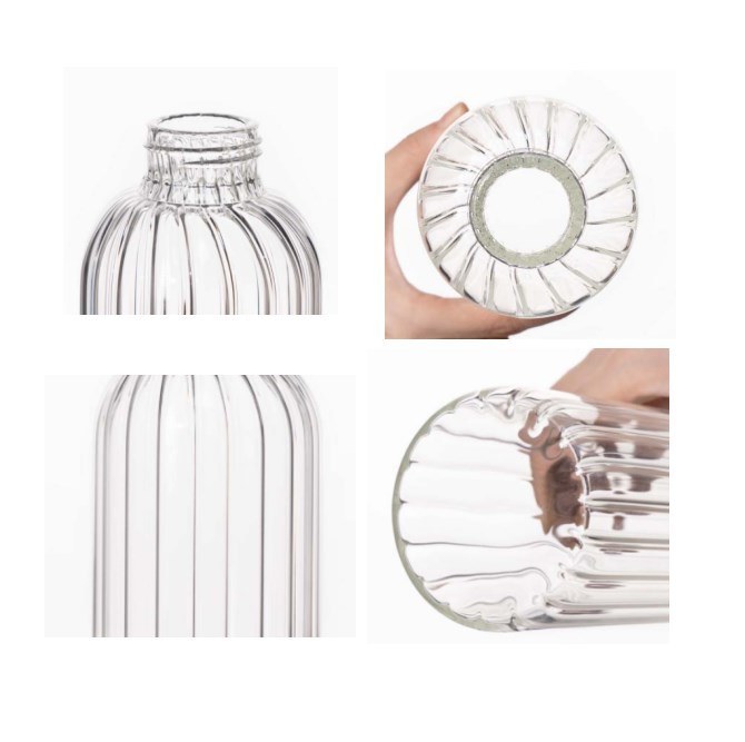 IKOO BPA-Free Reusable Glass Water Bottle with Leak-proof Airtight Lid and Dishwasher Safe
