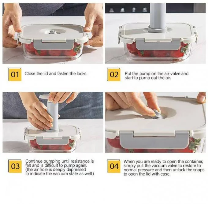 IKOO Durable Stackable Vacuum Glass Containers -40℃ to 560℃ 1