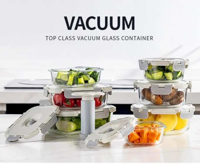 IKOO Durable Stackable Vacuum Glass Containers -40℃ to 560℃ 0
