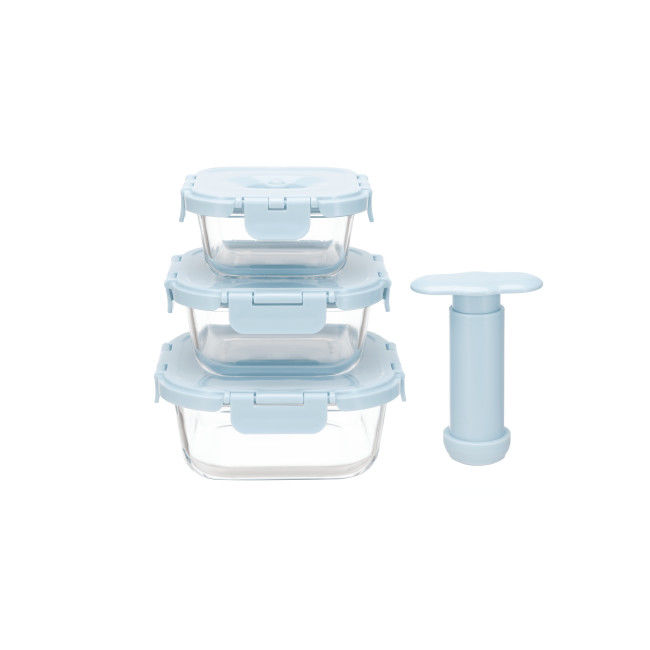 IKOO Durable Stackable Vacuum Glass Containers -40℃ to 560℃