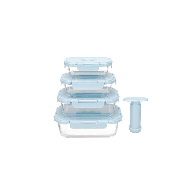 IKOO Durable Stackable Vacuum Glass Containers -40℃ to 560℃