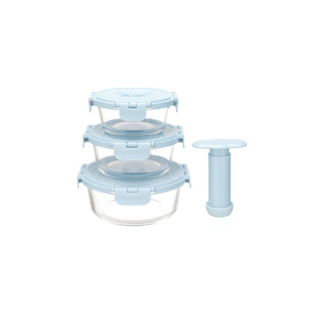 IKOO Durable Stackable Vacuum Glass Containers -40℃ to 560℃