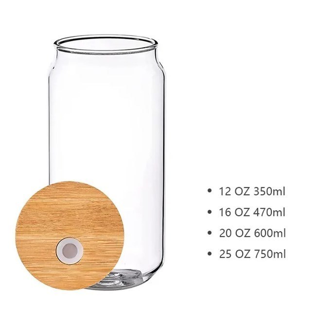 IKOO Eco-Friendly Glass Tumbler with Bamboo Lid and Glass Straw