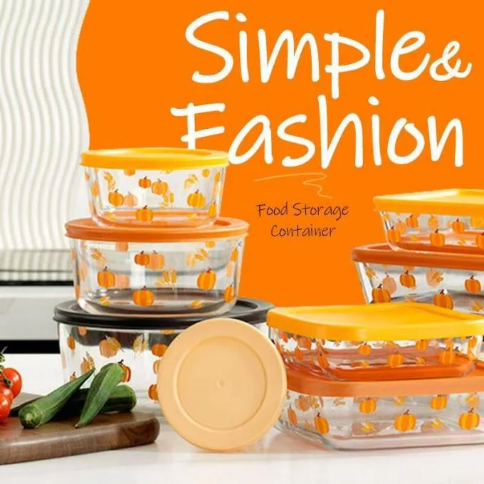 IKOO Freezer Safe Custom Glass Food Container with Christmas Design and Customizable Options 0
