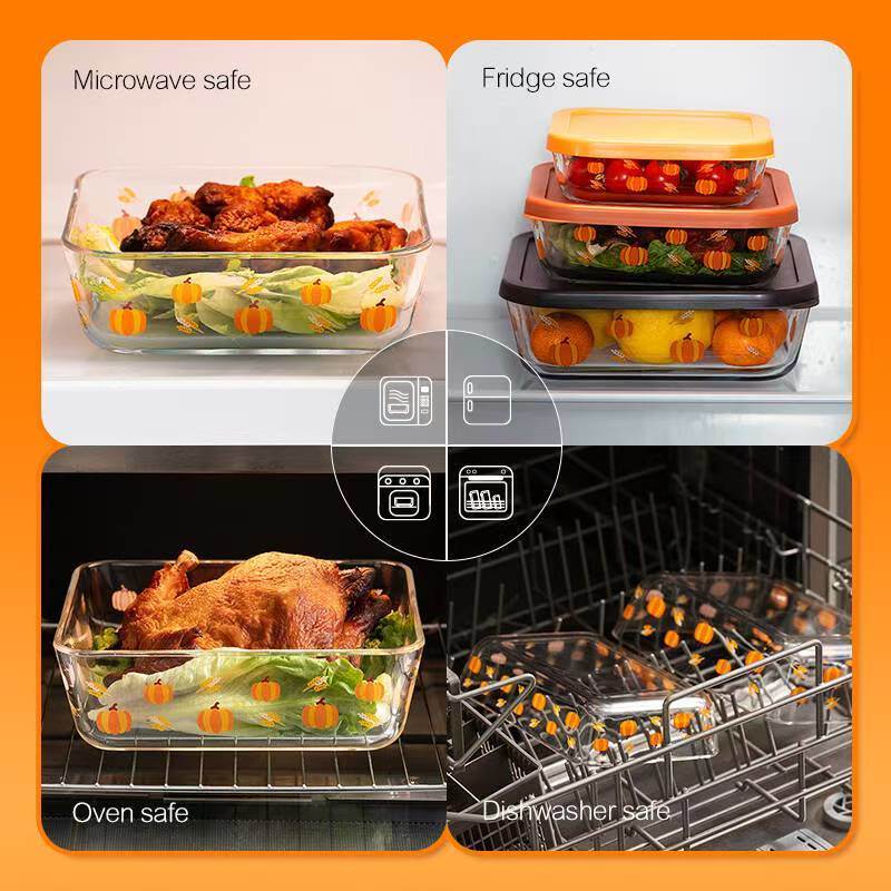 IKOO Wholesale Glass Meal Prep Containers With BPA-Free Lids