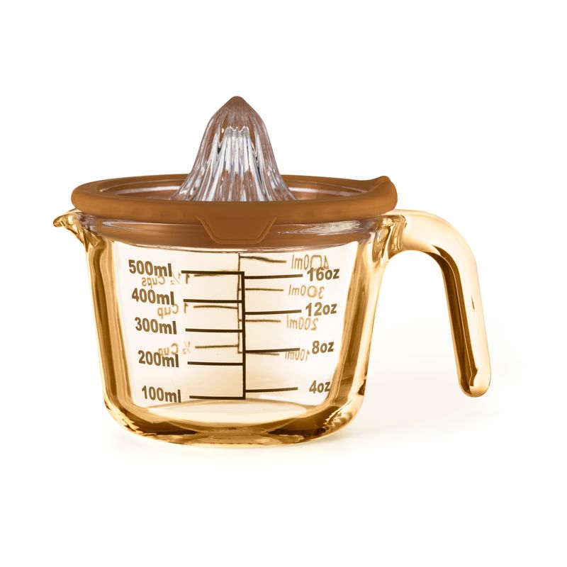 IKOO Heat Resistant Amber Color Glass Measuring Cup