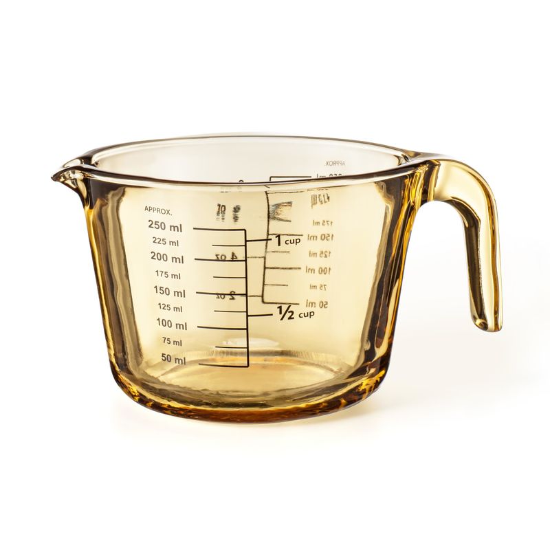IKOO Heat Resistant Amber Color Glass Measuring Cup
