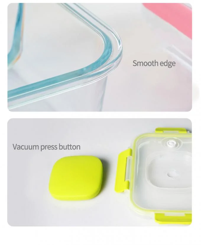IKOO High Borosilicate Glass Airtight BPA-Free Vacuum Glass Storage Container for Fresh Food Preservation 2