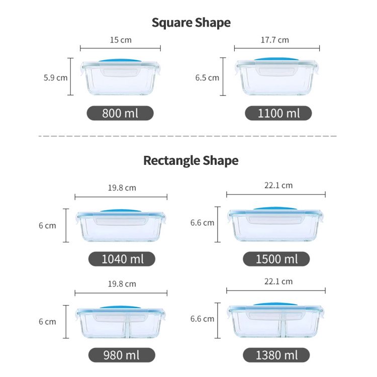 IKOO High Borosilicate Glass Airtight BPA-Free Vacuum Glass Storage Container