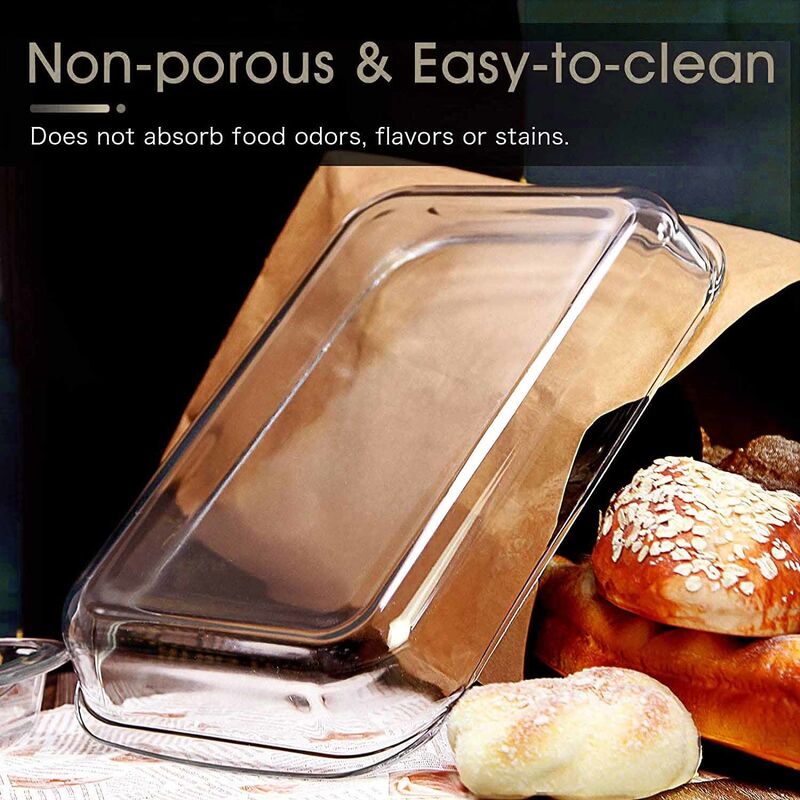 IKOO Rectangular Glass Baking Tray Set Can be Used in Microwave and Oven
