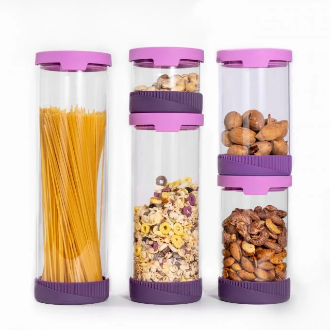 IKOO High Borosilicate Glass Canister with Tempered Glass Lid – 450ml to 2000ml 0