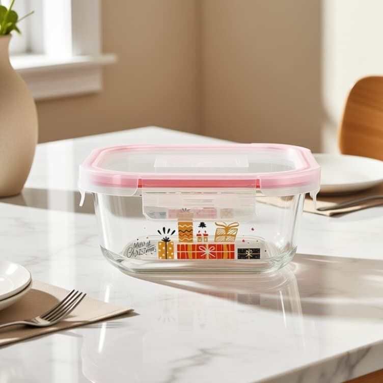 IKOO Airtight Glass Lunch Boxes with Lids For Home Kitchen