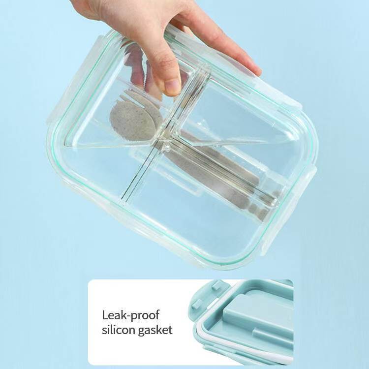 IKOO Utensils Included High Borosilicate Glass Meal Prep Containers