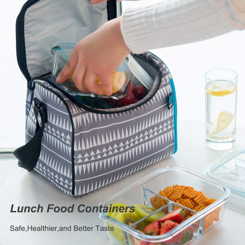 IKOO Utensils Included High Borosilicate Glass Meal Prep Containers