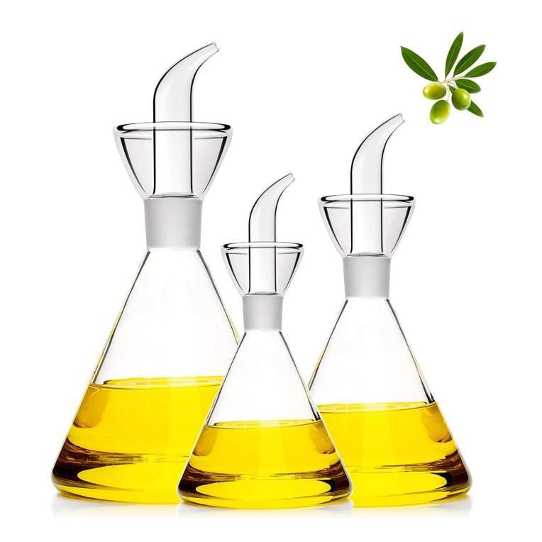 IKOO High Borosilicate Glass Oil Cruet and Decanter with Non-drip Design