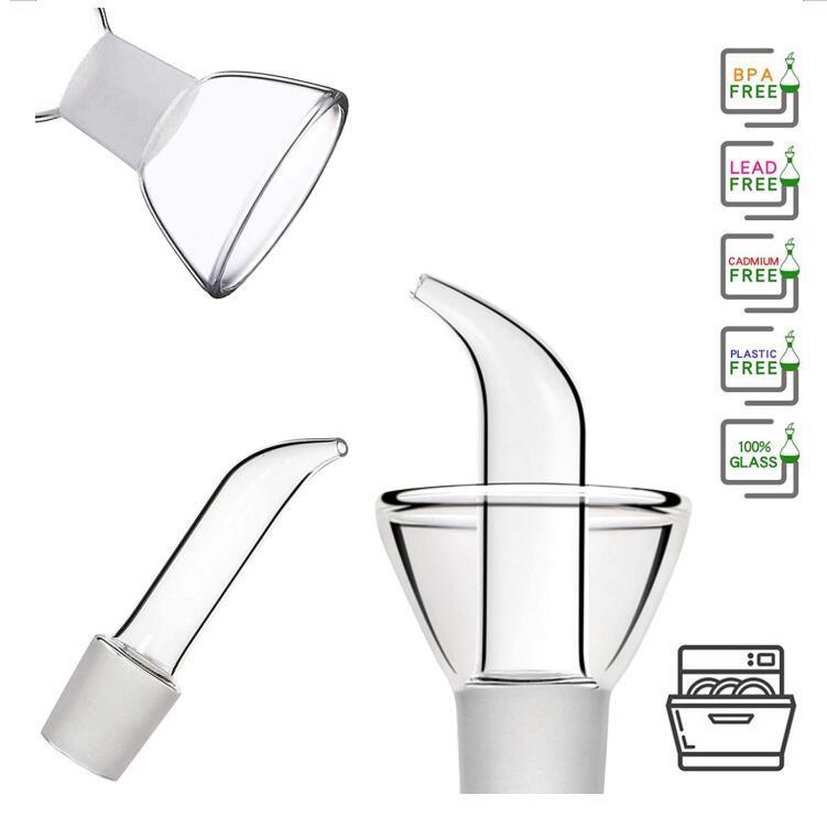 IKOO High Borosilicate Glass Oil Cruet and Decanter with Non-drip Design