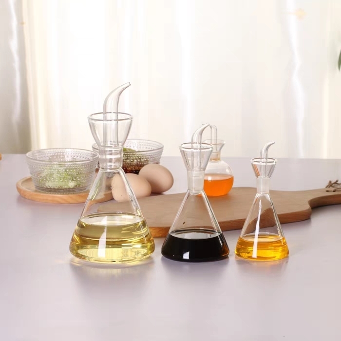 IKOO High Borosilicate Glass Oil Cruet and Decanter with Non-drip Design