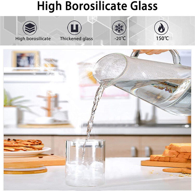 IKOO High Borosilicate Glass Storage Jar with Airtight Cork Lid