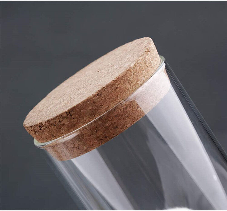 IKOO High Borosilicate Glass Storage Jar with Airtight Cork Lid