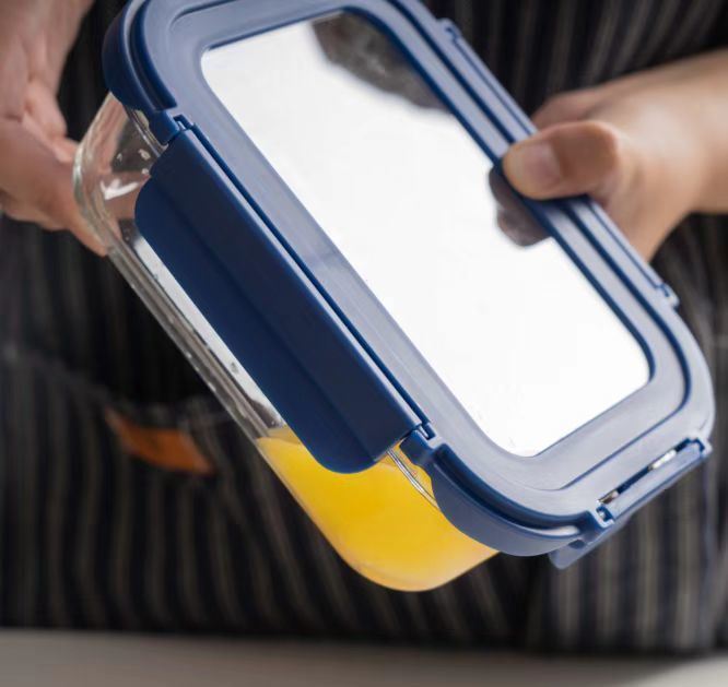 IKOO Leak Proof Airtight Borosilicate Glass Food Storage Container