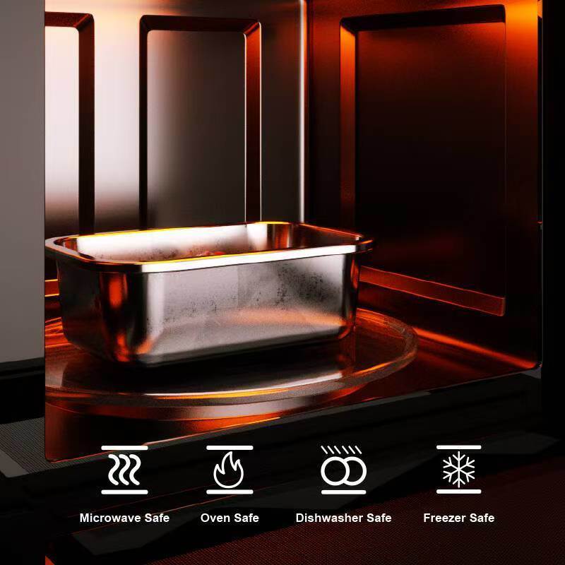 IKOO Microwave and Oven Safe Stainless Steel Meal Prep Container