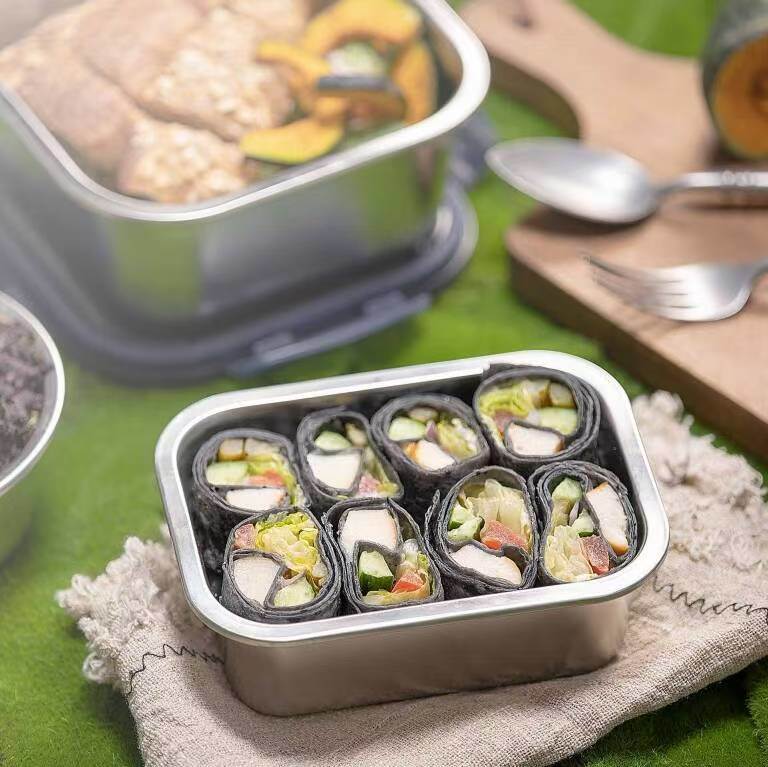 IKOO Microwave and Oven Safe Stainless Steel Meal Prep Container