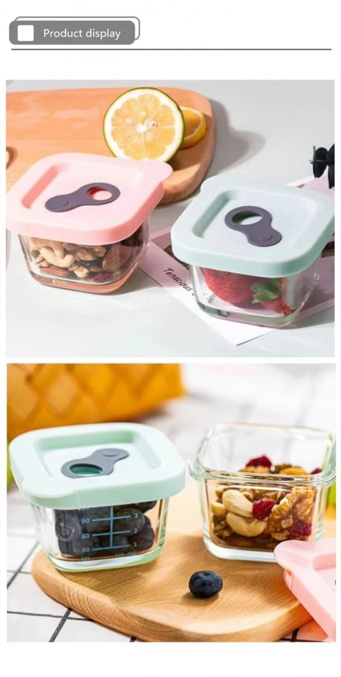 IKOO Mini Glass Food Container Small Glass Food Container with 120ml 130ml 160ml Capacity and High Borosilicate Glass 1