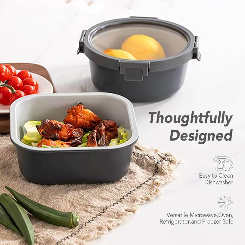 IKOO Non Toxic LFGB Certified DGCCRF Certified Glass Food Container with Tempered Glass Lid and Airtight Seal