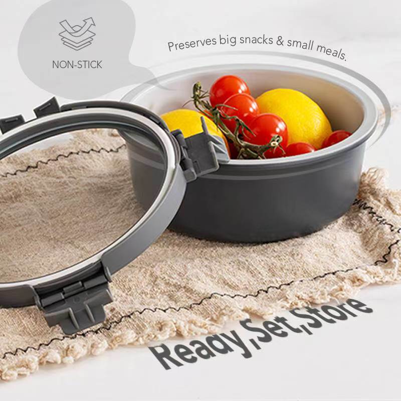 IKOO Non Toxic LFGB Certified DGCCRF Certified Glass Food Container with Tempered Glass Lid and Airtight Seal