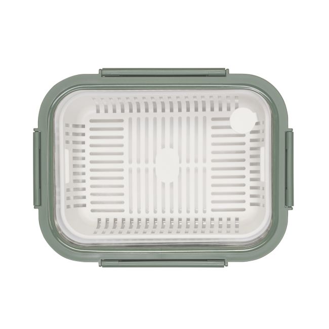 IKOO Stackable Airtight Glass Food Container 1050ml with Vented Lid