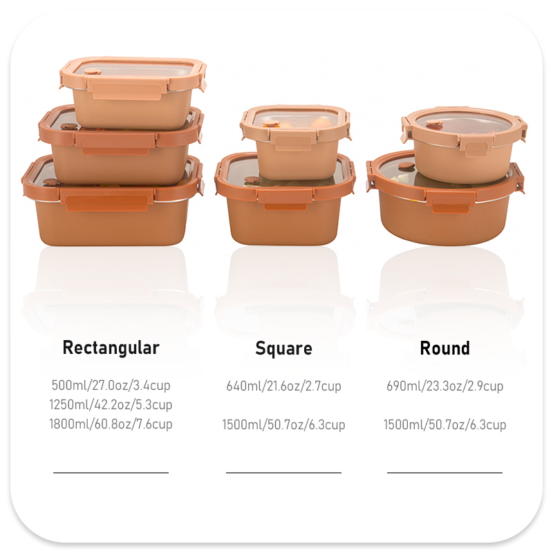 Stainless Steel Food Storage Container with Glass Lids for Meal Prep and Kitchen Storage