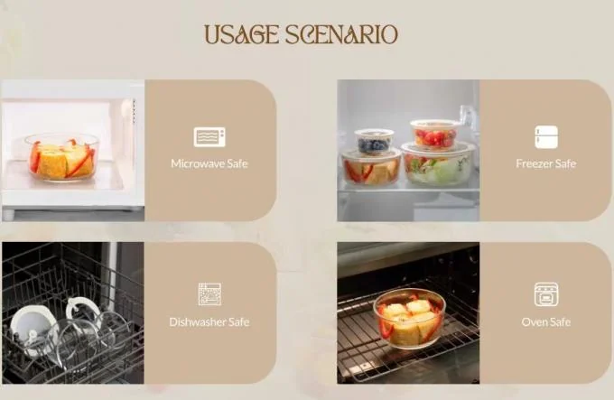 IKOO Vented Glass Lid Container with PP Frame Nestable and Oven Safe Food Storage Container 2