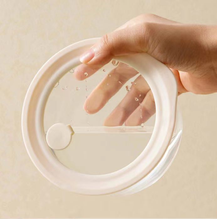 IKOO Vented Glass Lid Container with PP Frame Nestable and Oven Safe Food Storage Container