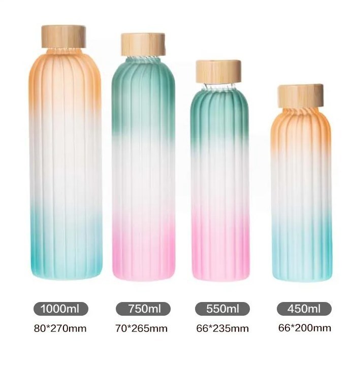 IKOO Leak-proof Borosilicate Glass Water Bottle for Hot and Cold Beverages