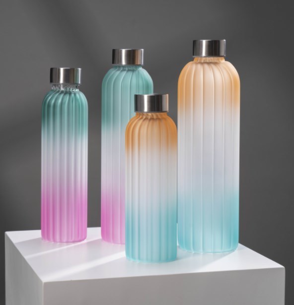 IKOO Leak-proof Borosilicate Glass Water Bottle for Hot and Cold Beverages