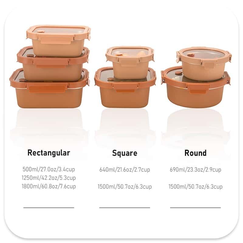 IKOO Microwavable Stainless Steel Food Storage Container with Coating