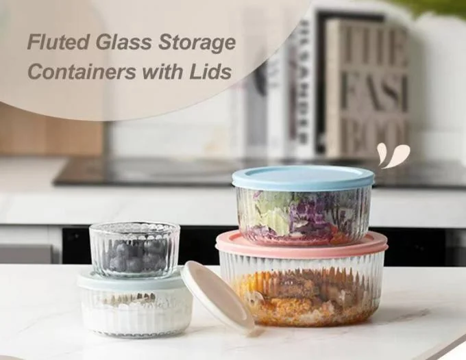 Microwave Safe Borosilicate Glass Food Container with Thermal Shock Resistant Design and Customizable Lid Color 0