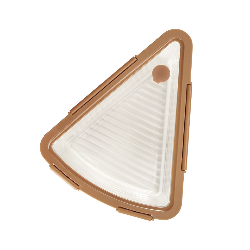 Multifunctional 25oz Capacity Triangle Glass Pizza Storage Container for Food Storage