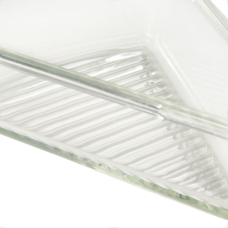 Multifunctional 25oz Capacity Triangle Glass Pizza Storage Container for Food Storage